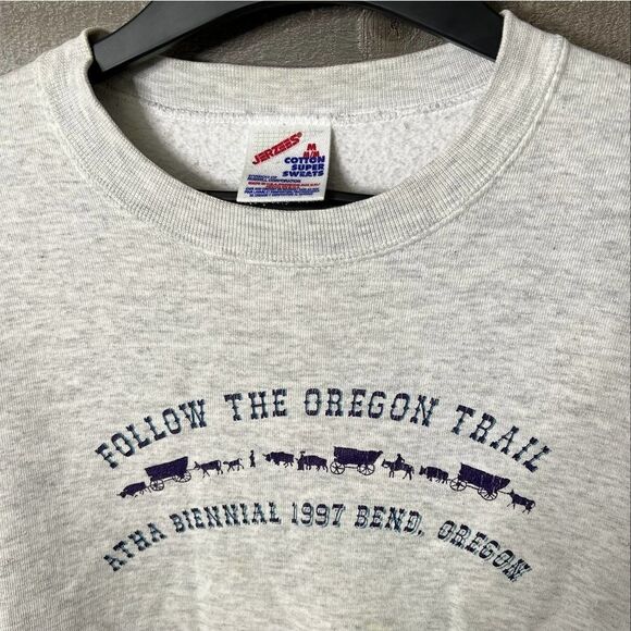 VTG 1997 Oregon Trail Sweatshirt USA Medium - Picture 2 of 5